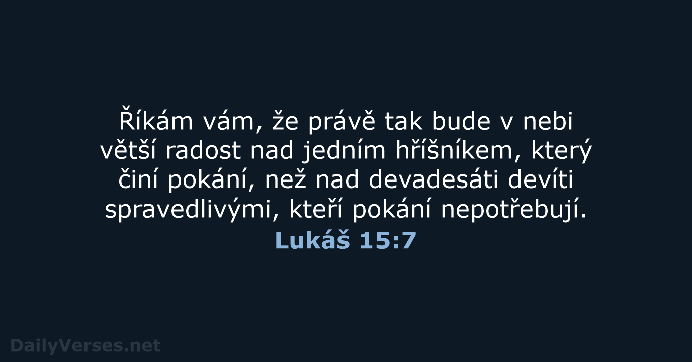 Lukáš 15:7 - B21