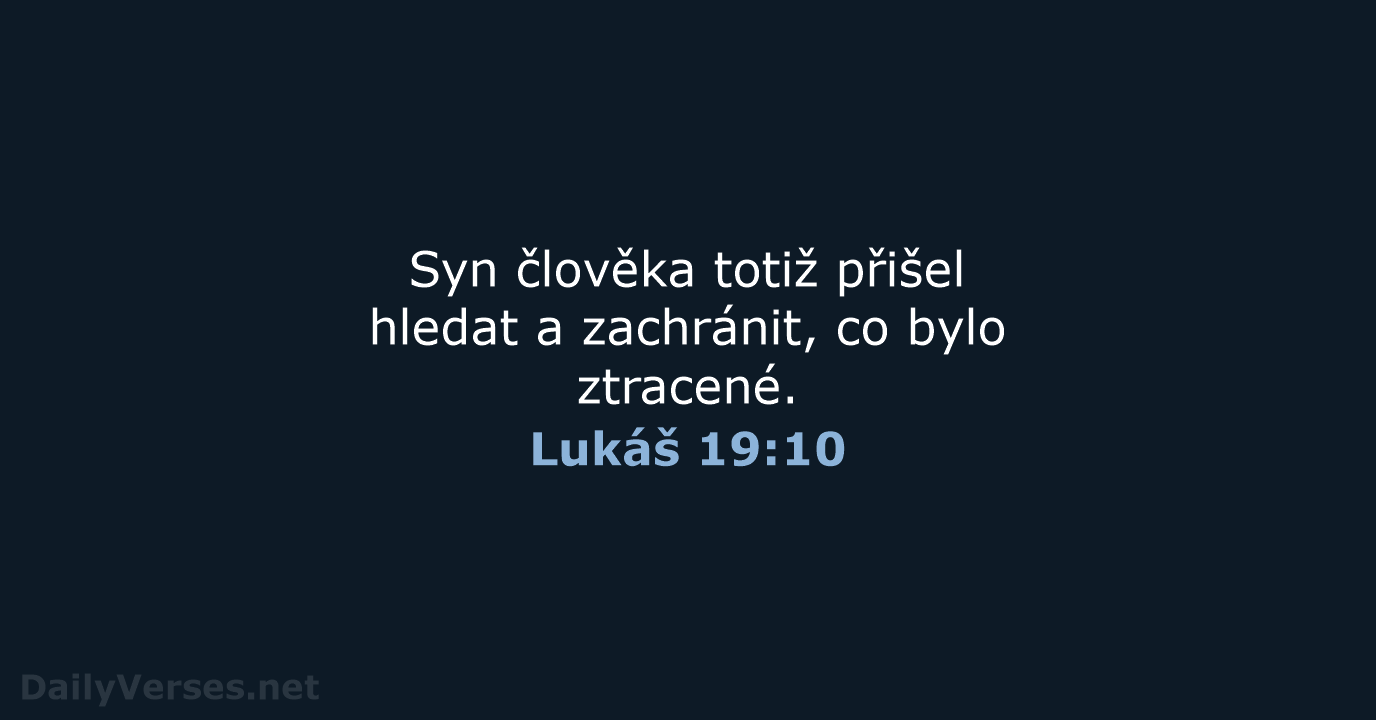 Lukáš 19:10 - B21