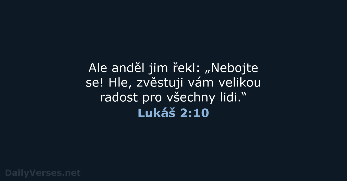 Lukáš 2:10 - B21