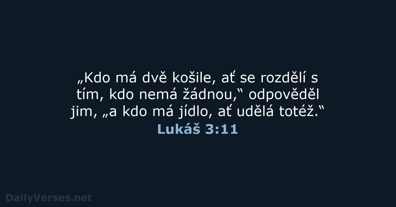 Lukáš 3:11 - B21