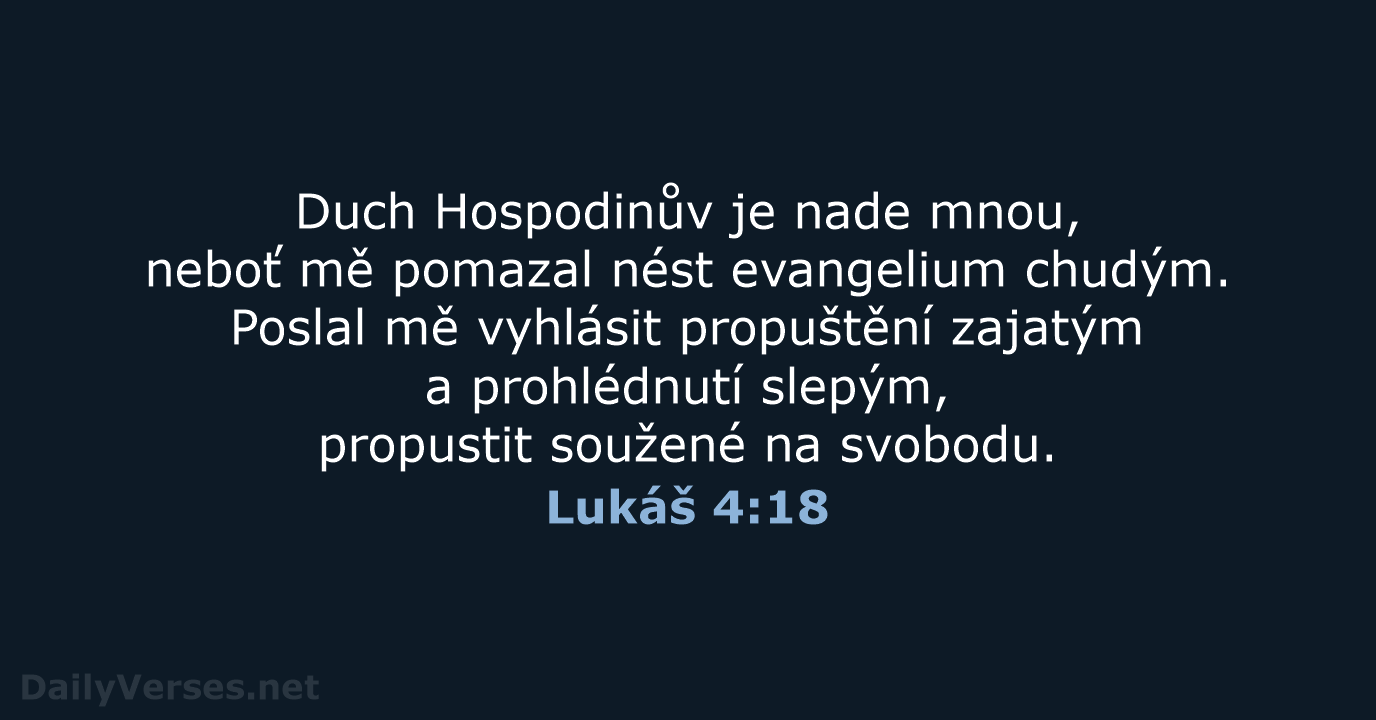 Lukáš 4:18 - B21