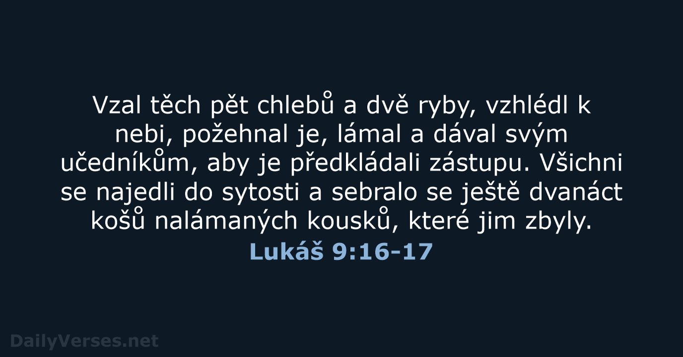 Lukáš 9:16-17 - B21