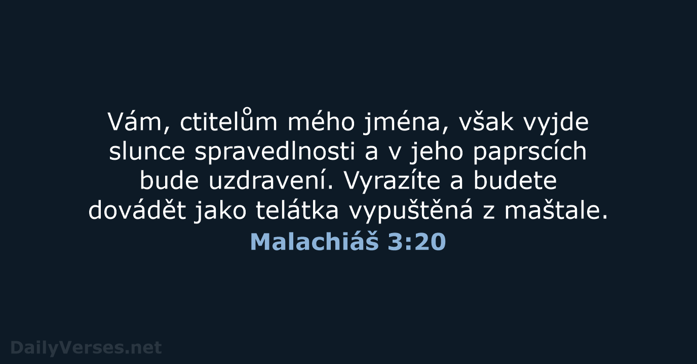 Malachiáš 3:20 - B21