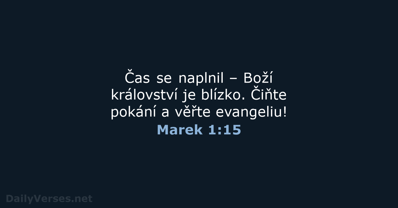 Marek 1:15 - B21