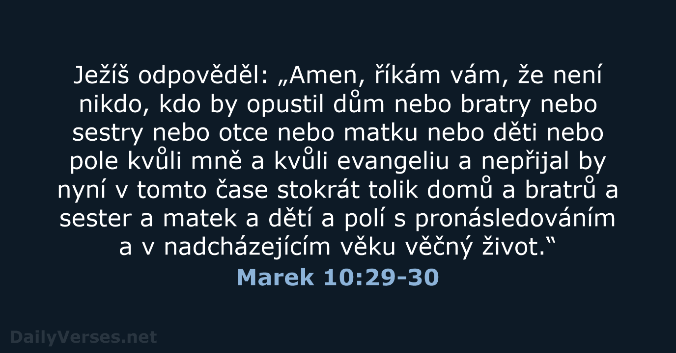 Marek 10:29-30 - B21