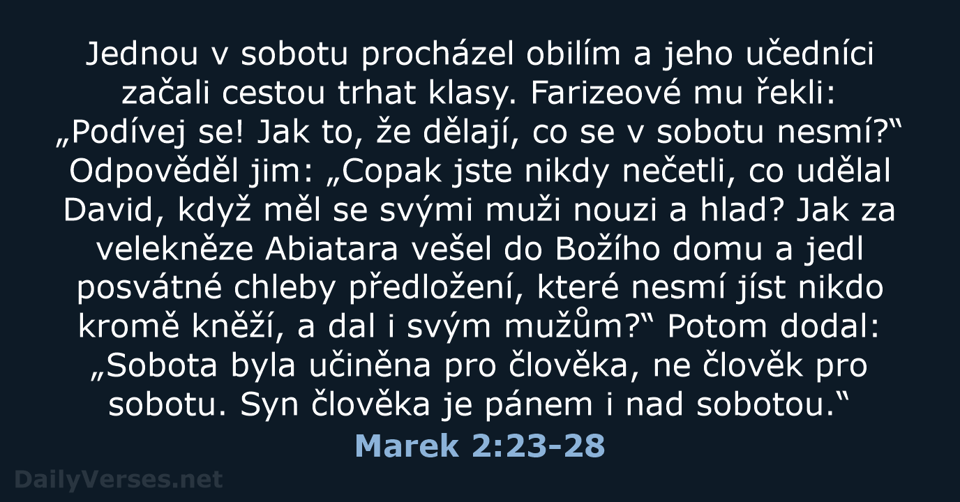 Marek 2:23-28 - B21