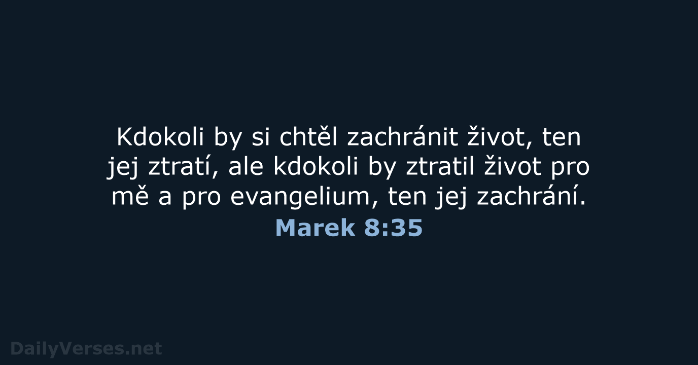 Marek 8:35 - B21