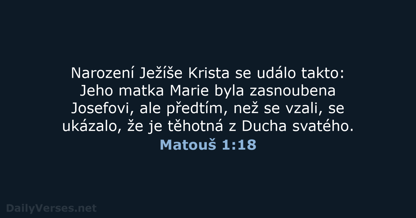 Matouš 1:18 - B21