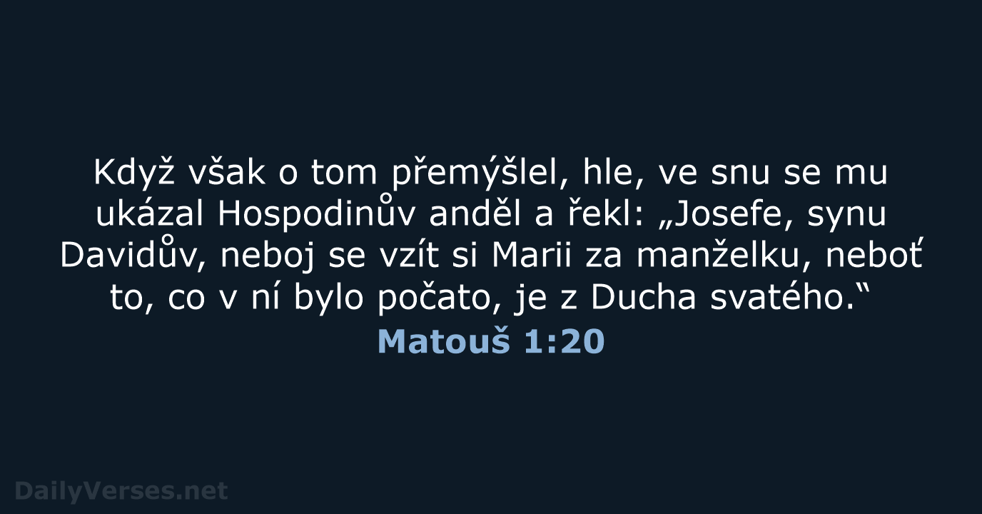 Matouš 1:20 - B21