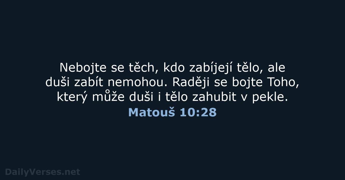 Matouš 10:28 - B21