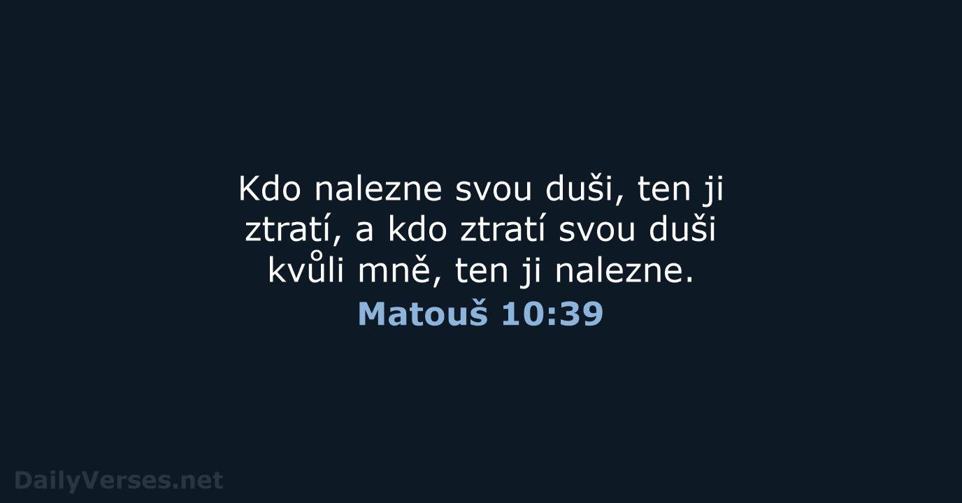 Matouš 10:39 - B21