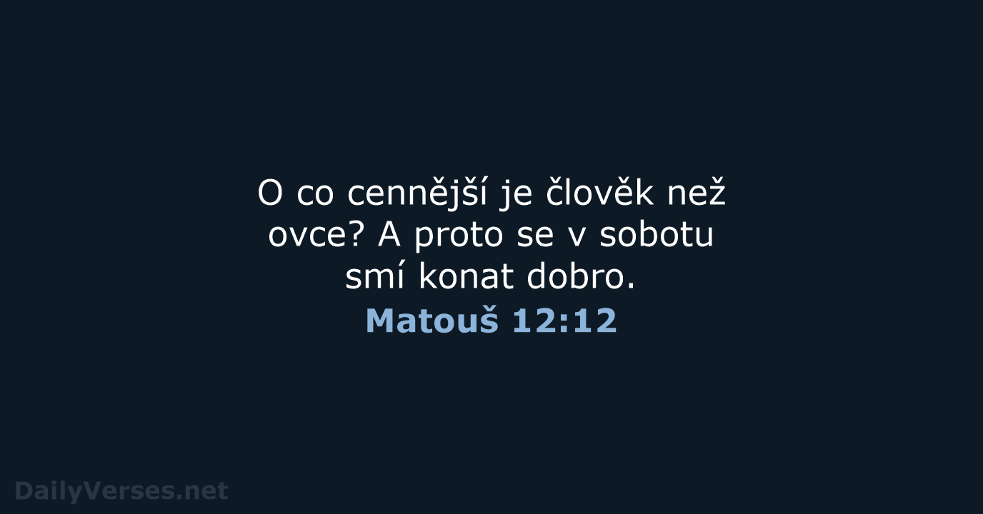 Matouš 12:12 - B21