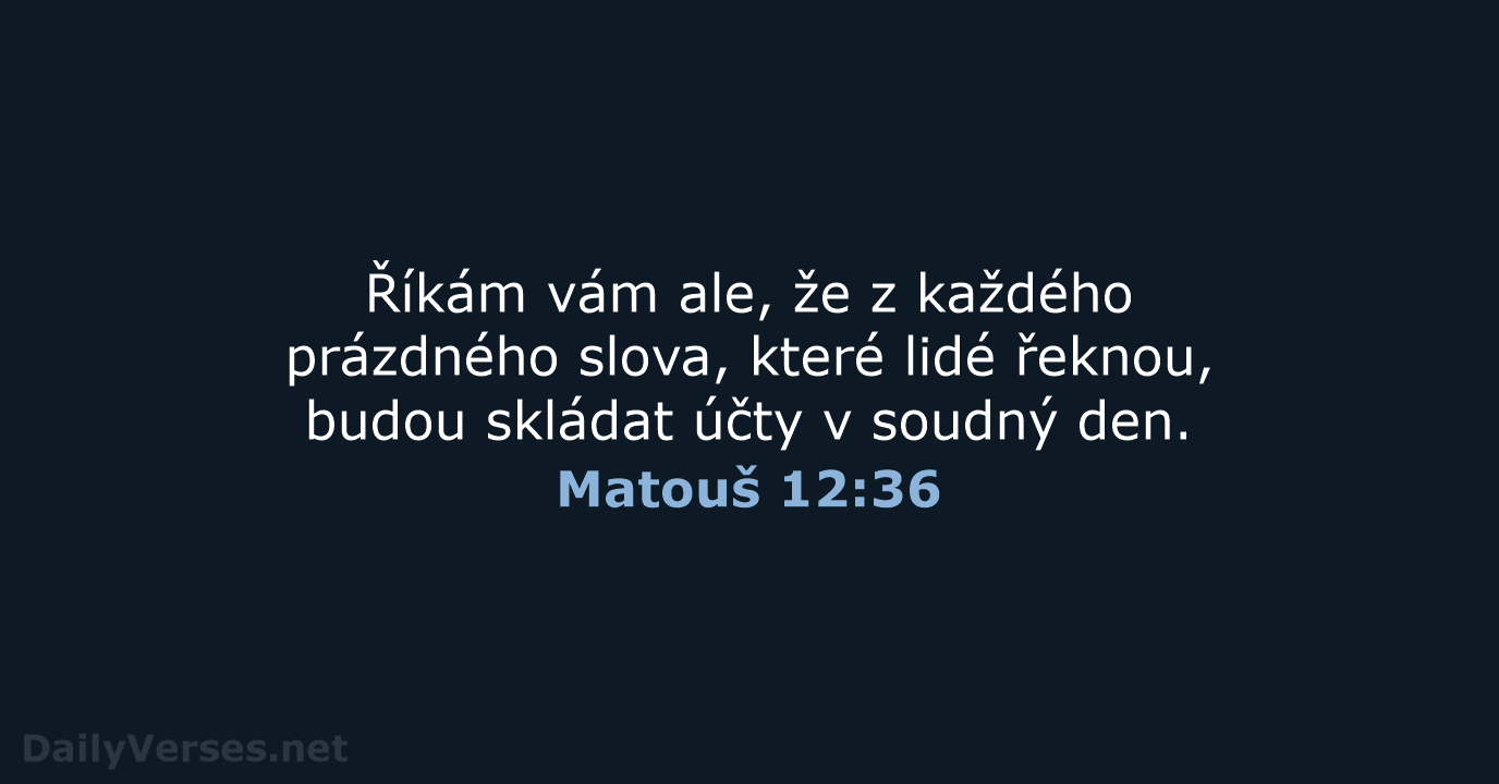 Matouš 12:36 - B21