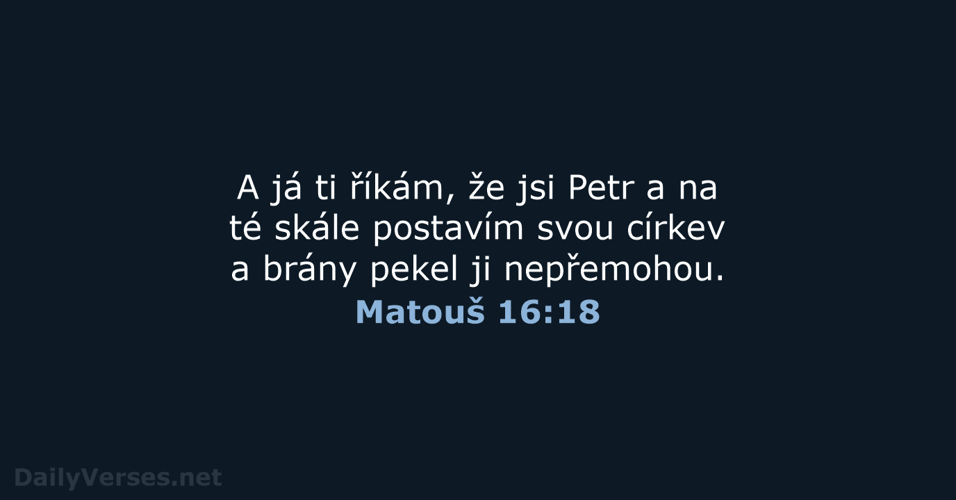 Matouš 16:18 - B21