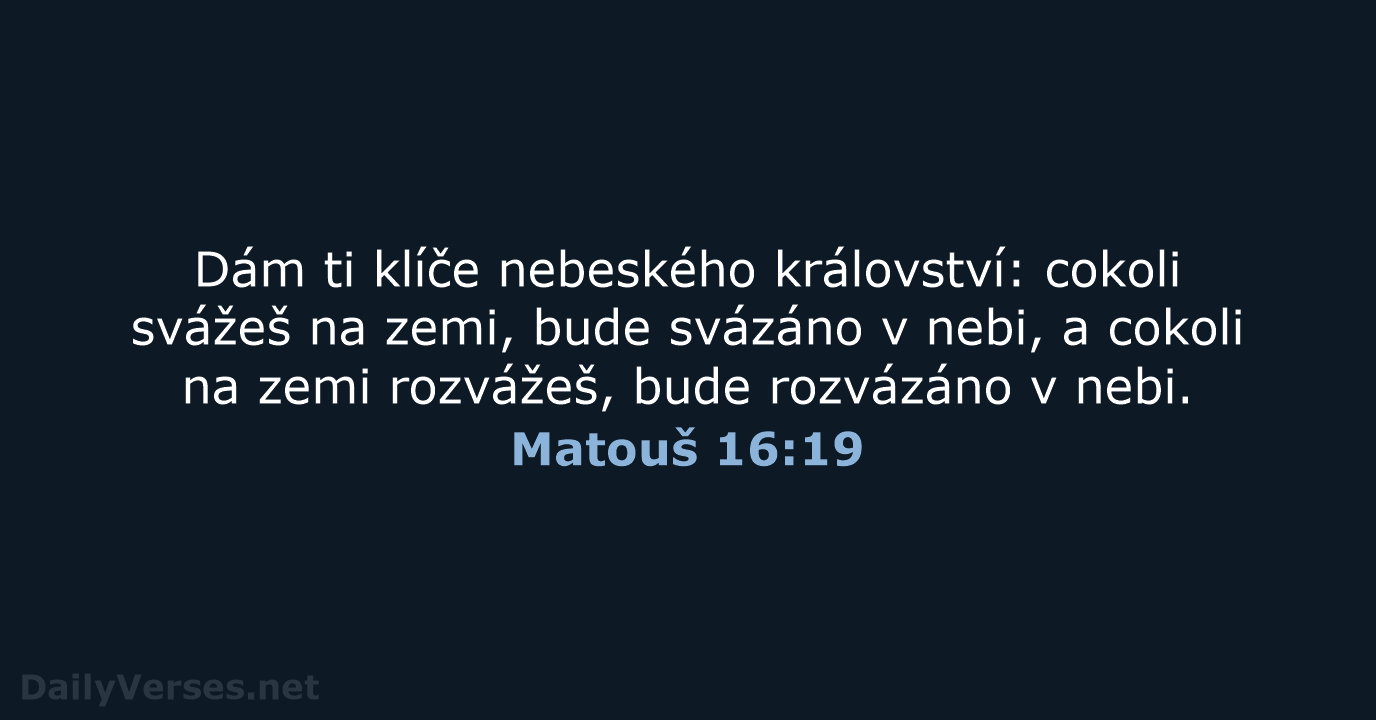 Matouš 16:19 - B21