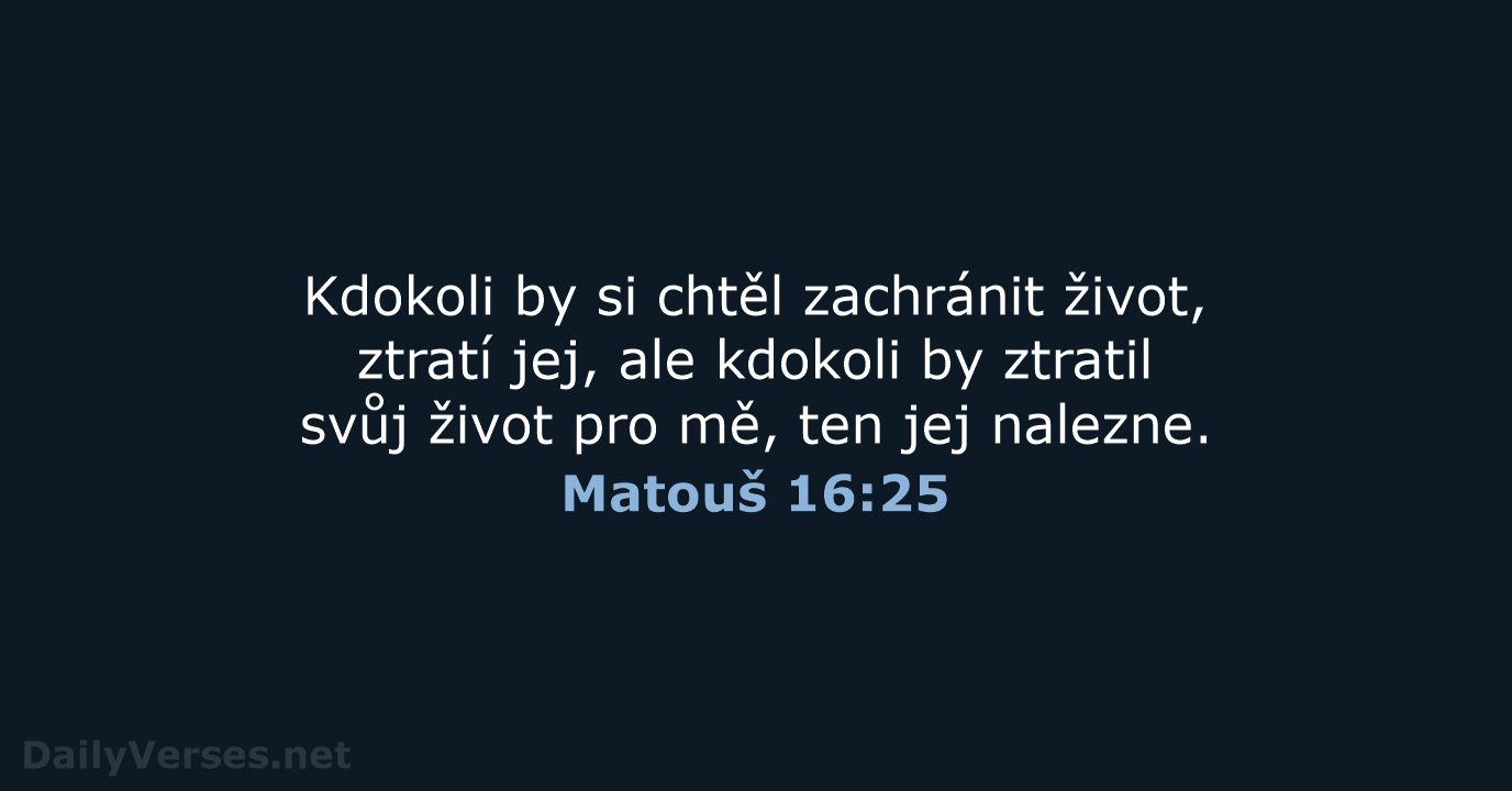 Matouš 16:25 - B21