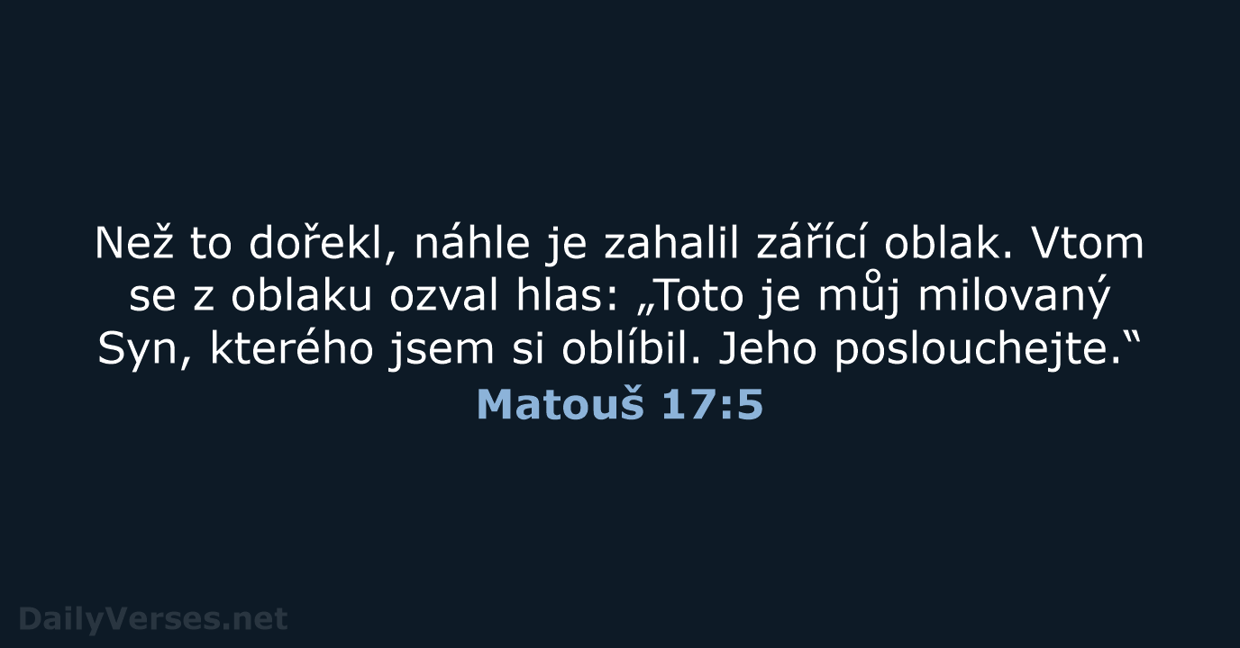 Matouš 17:5 - B21