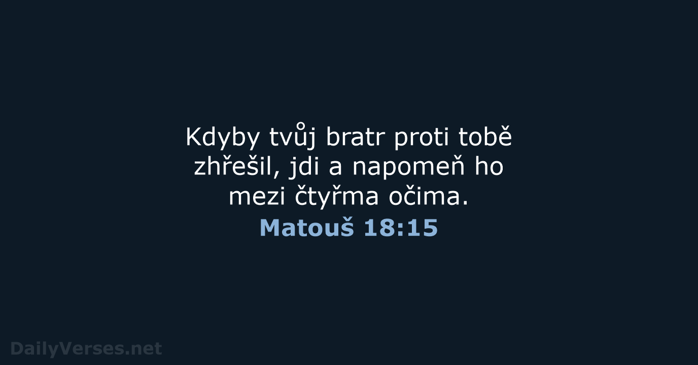 Matouš 18:15 - B21