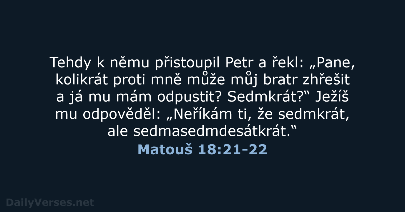 Matouš 18:21-22 - B21