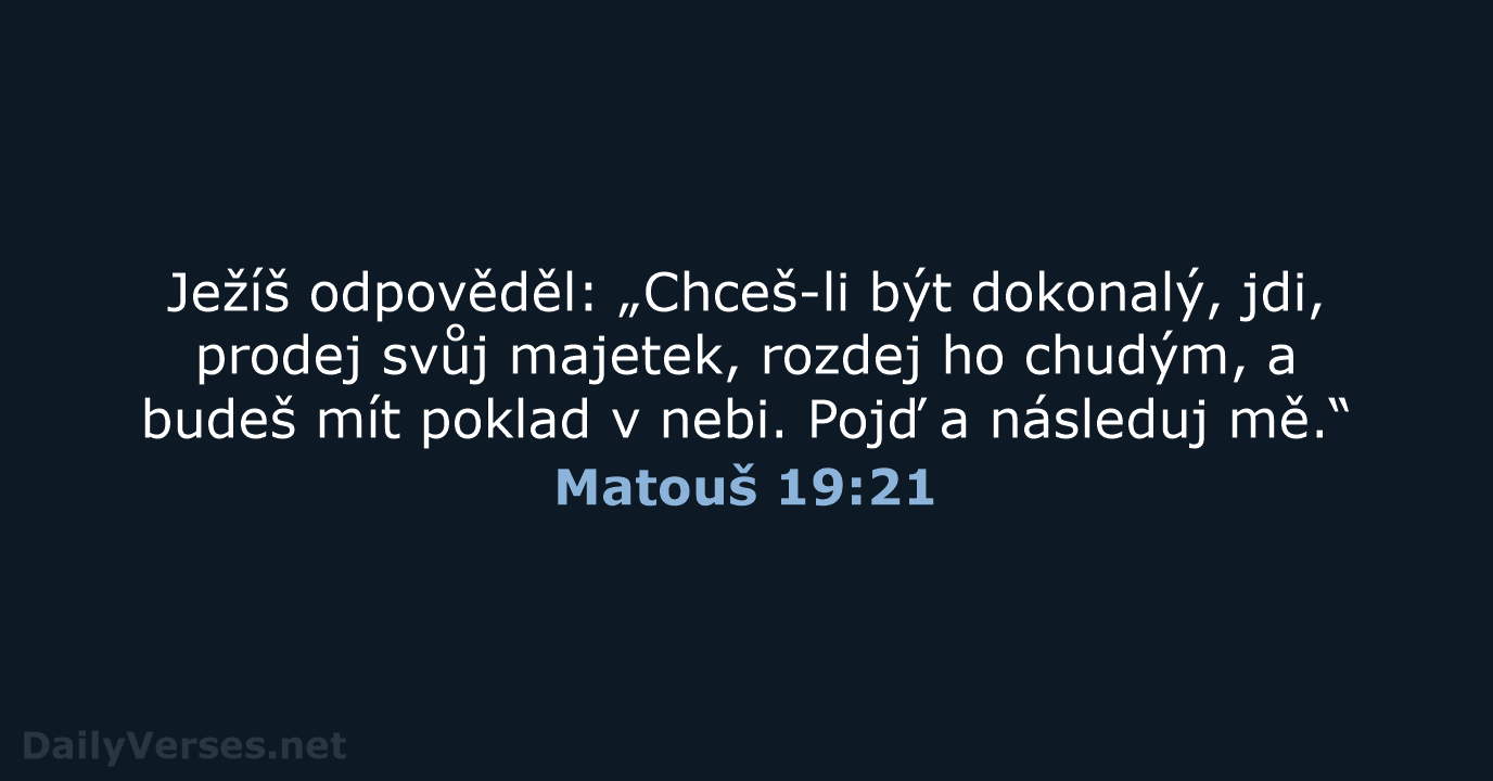 Matouš 19:21 - B21