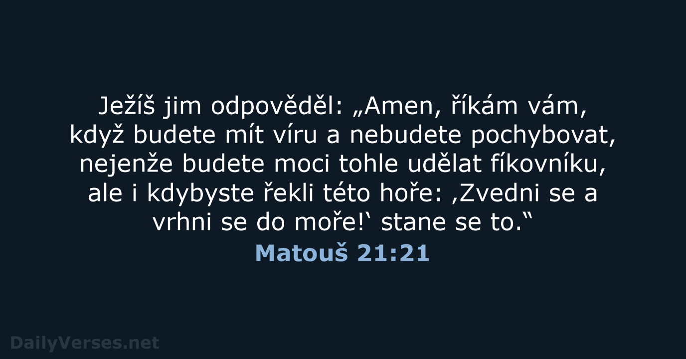 Matouš 21:21 - B21