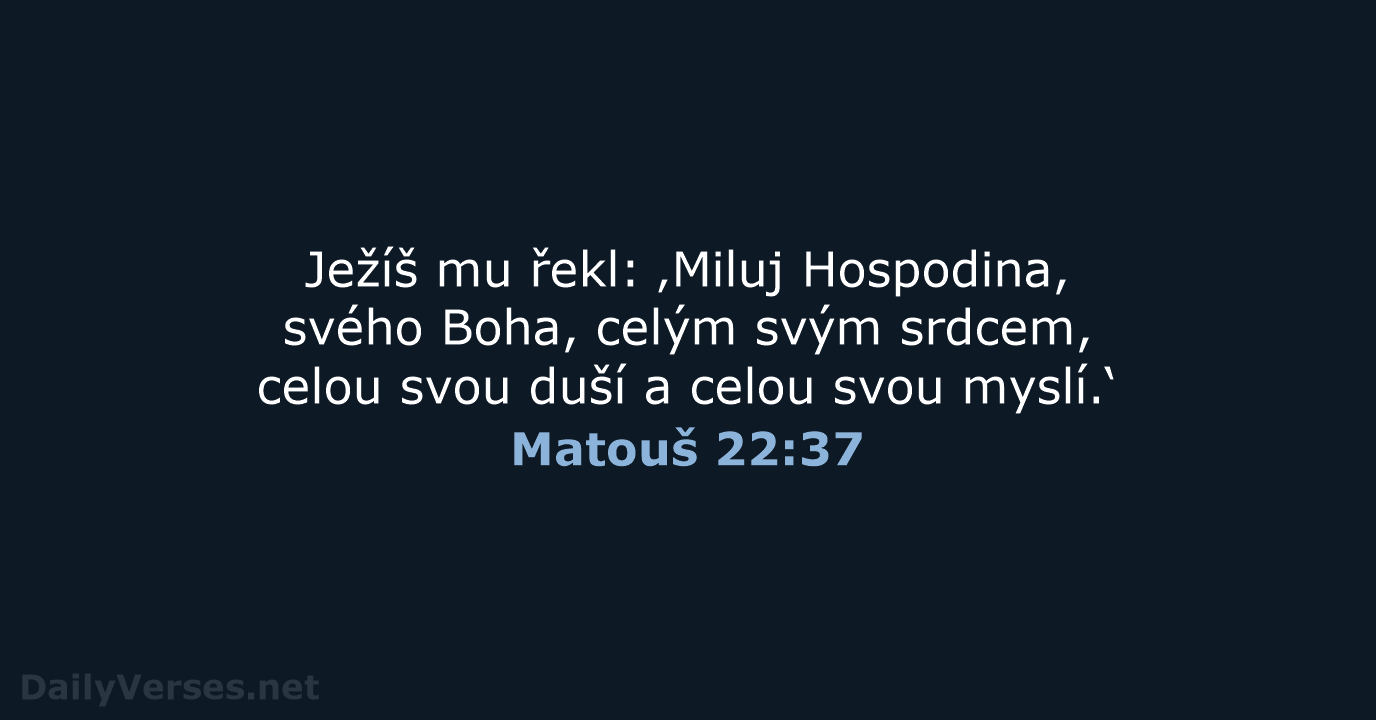 Matouš 22:37 - B21