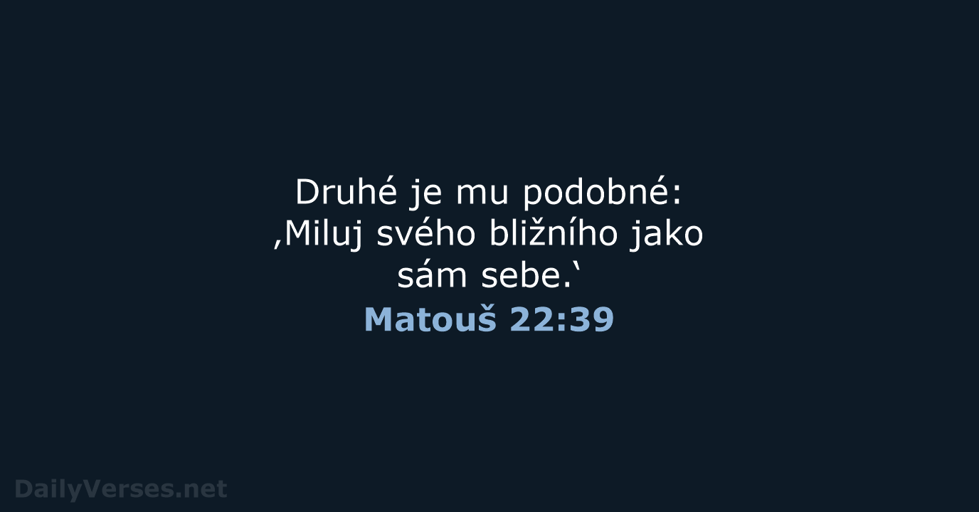 Matouš 22:39 - B21