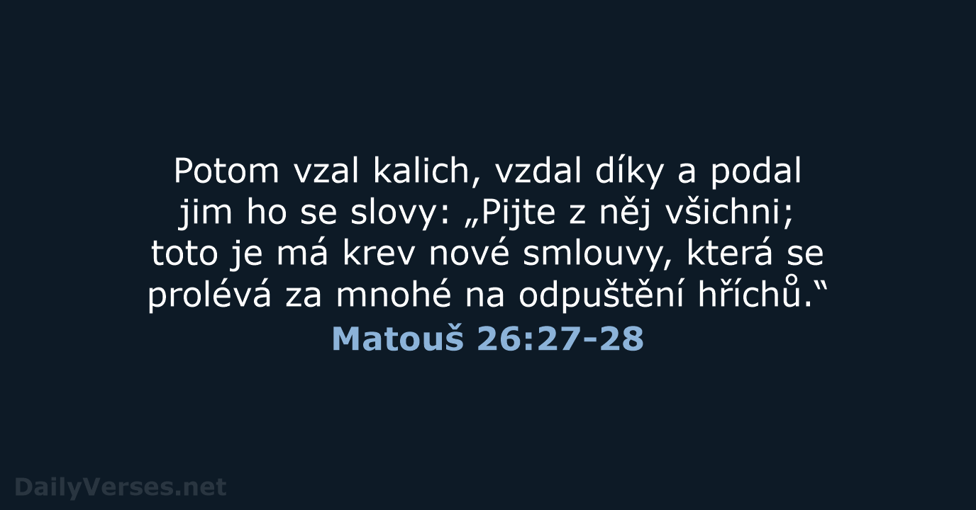 Matouš 26:27-28 - B21
