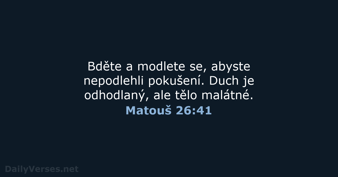 Matouš 26:41 - B21