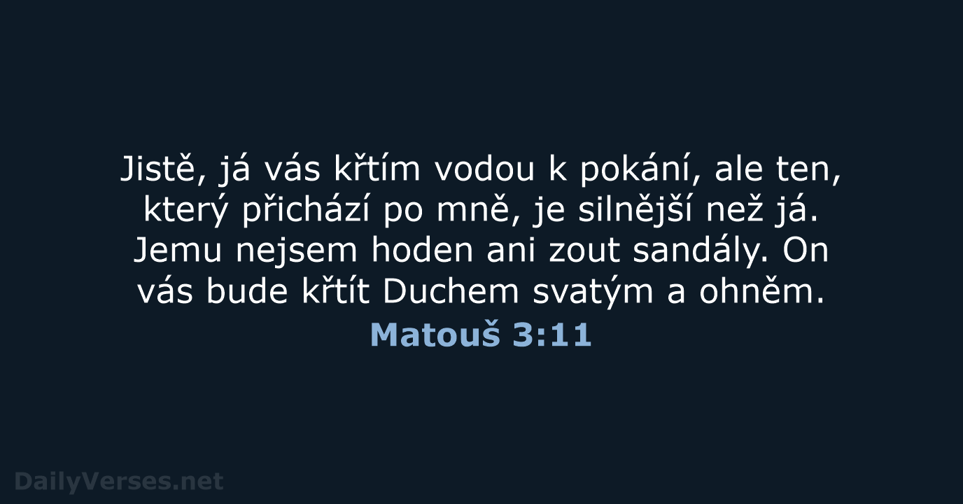 Matouš 3:11 - B21