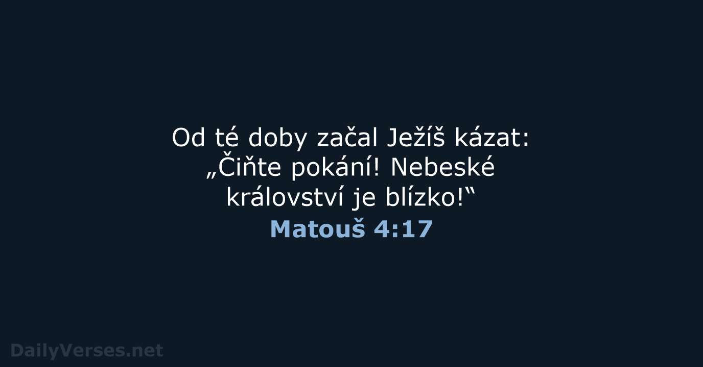 Matouš 4:17 - B21