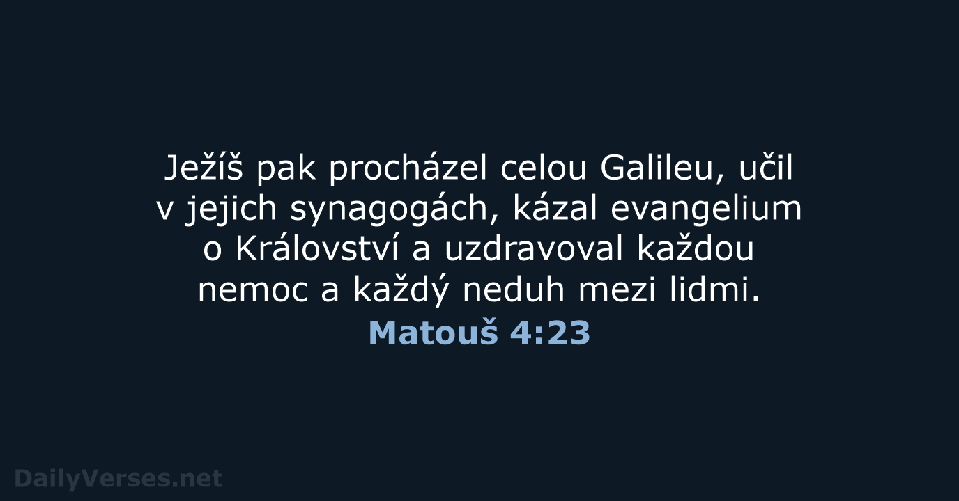 Matouš 4:23 - B21