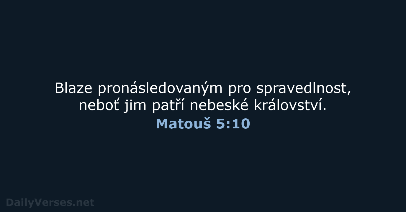 Matouš 5:10 - B21