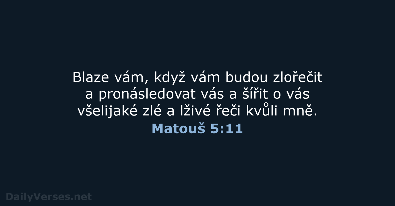 Matouš 5:11 - B21