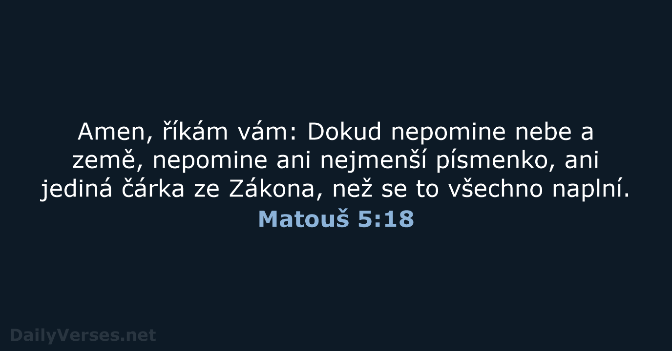 Matouš 5:18 - B21