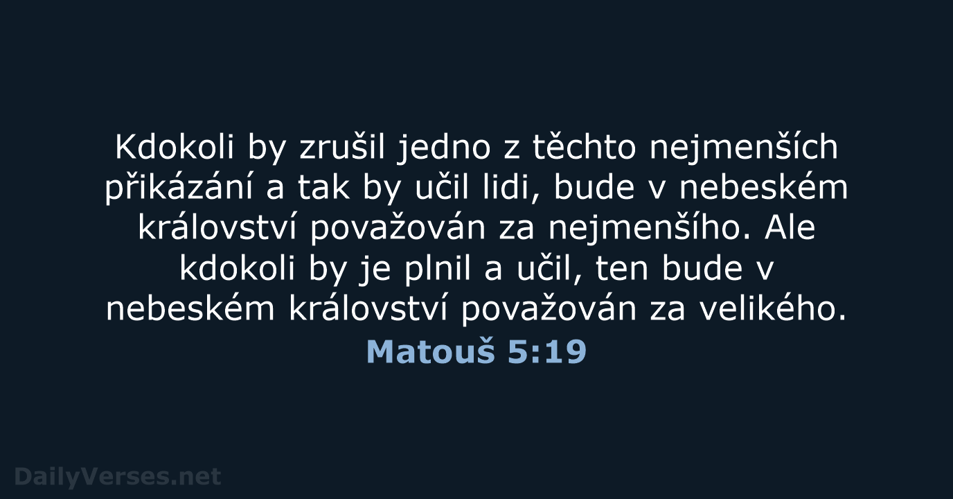 Matouš 5:19 - B21