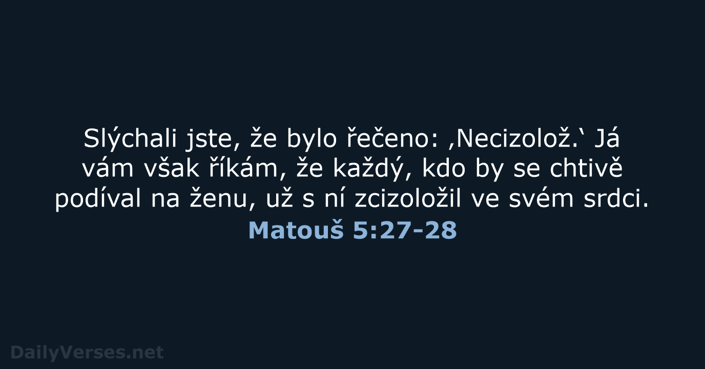 Matouš 5:27-28 - B21
