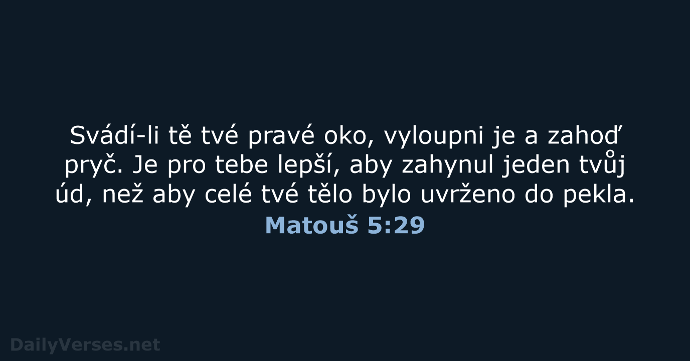 Matouš 5:29 - B21
