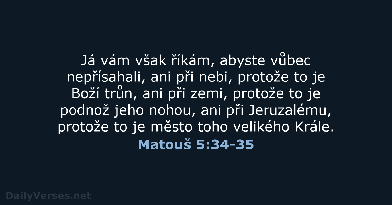 Matouš 5:34-35 - B21