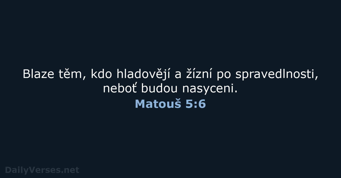 Matouš 5:6 - B21