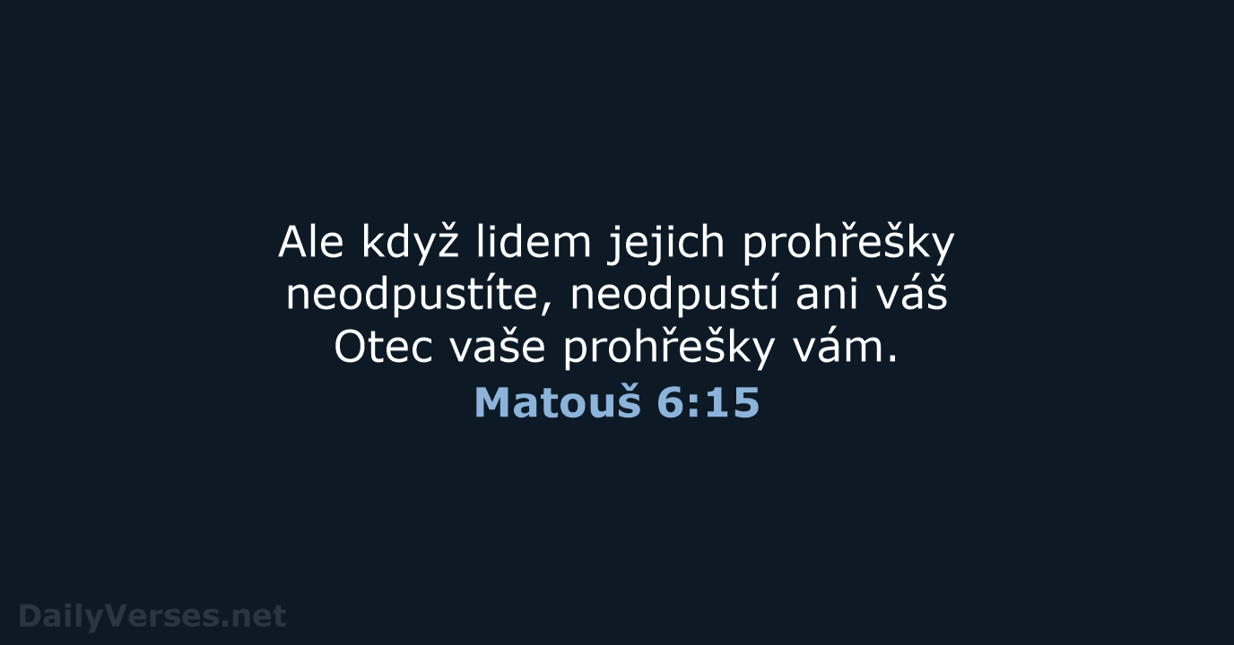 Matouš 6:15 - B21