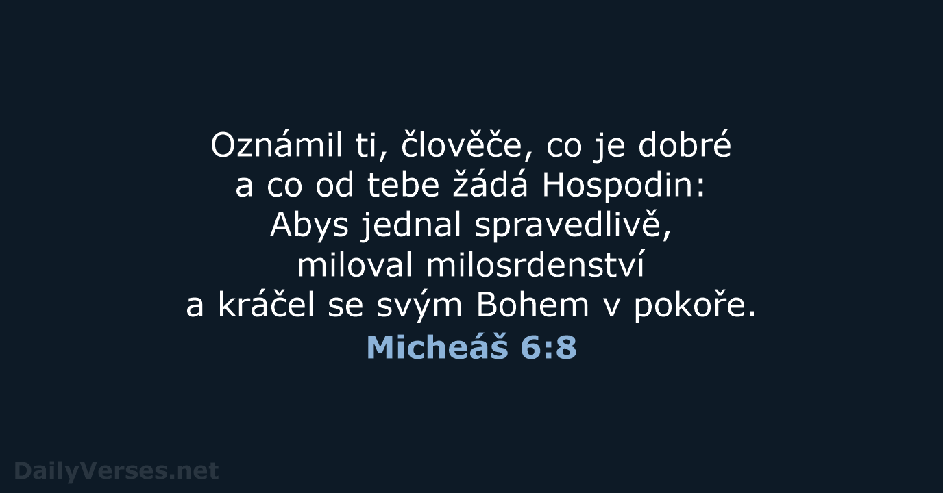 Micheáš 6:8 - B21