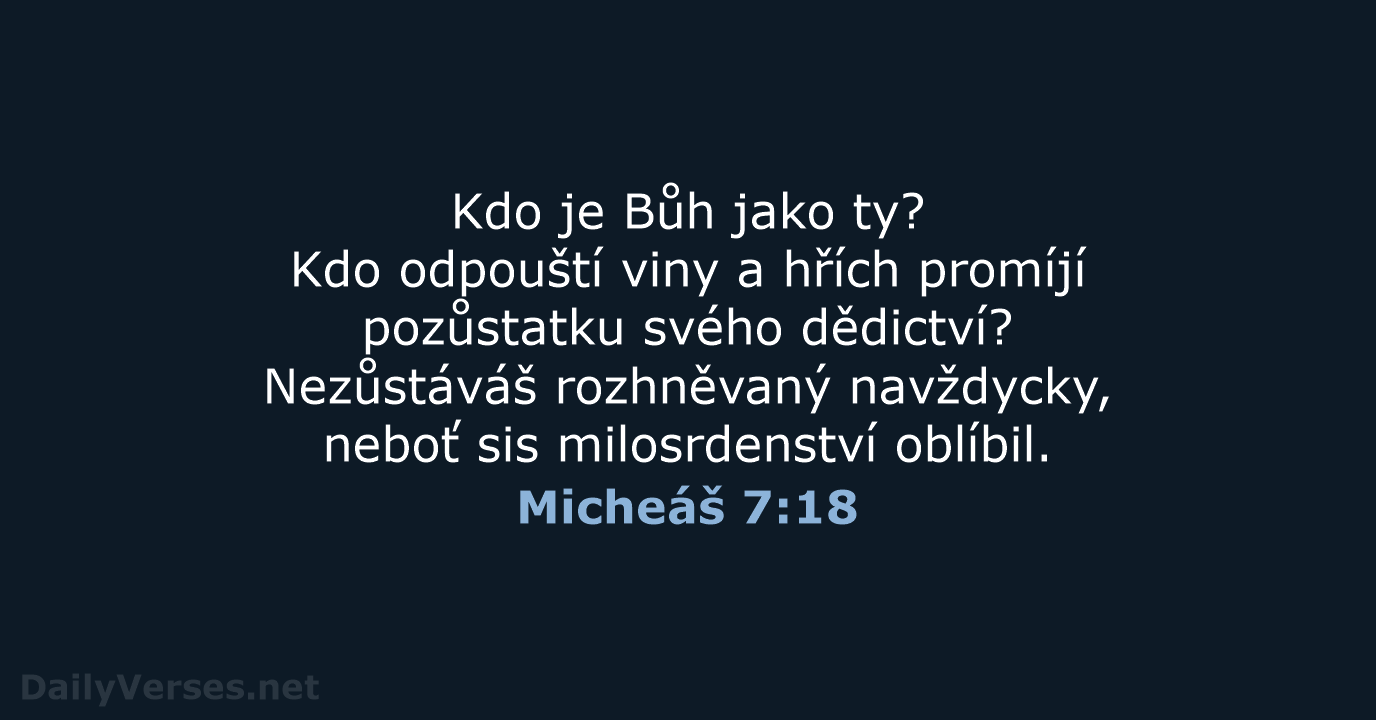 Micheáš 7:18 - B21