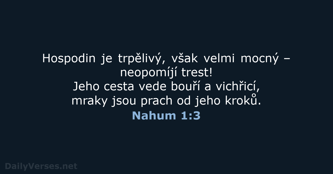 Nahum 1:3 - B21