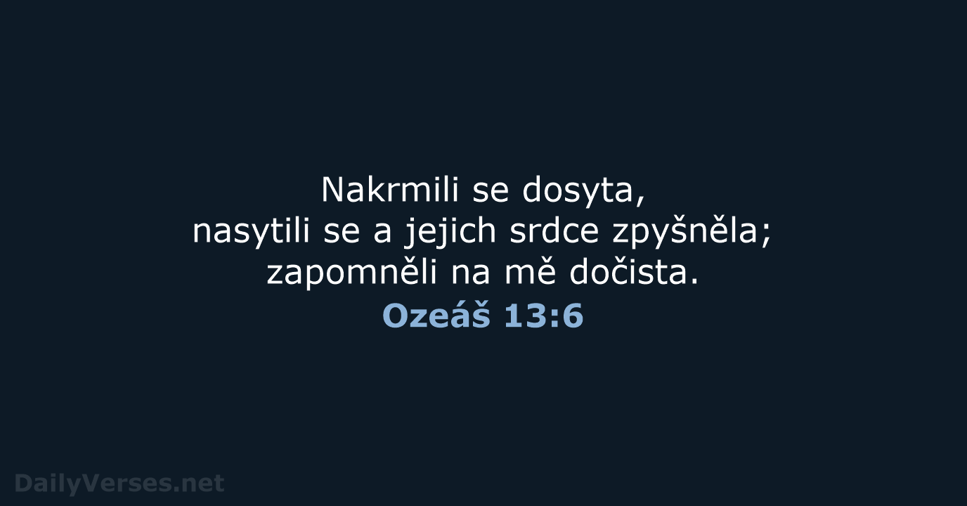 Ozeáš 13:6 - B21