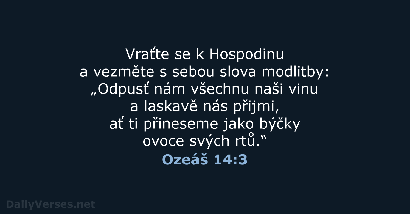 Ozeáš 14:3 - B21