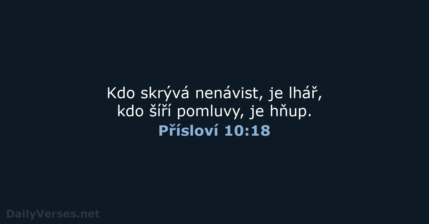 Přísloví 10:18 - B21