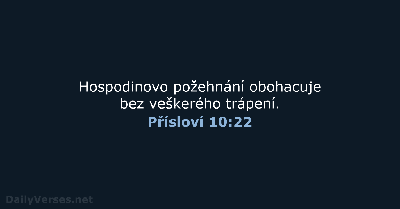 Přísloví 10:22 - B21