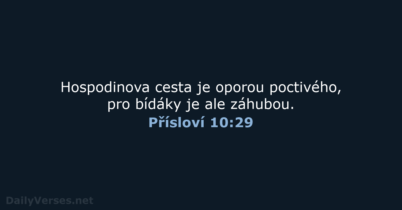 Přísloví 10:29 - B21