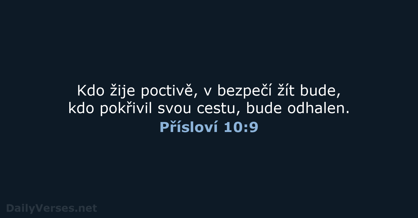Přísloví 10:9 - B21